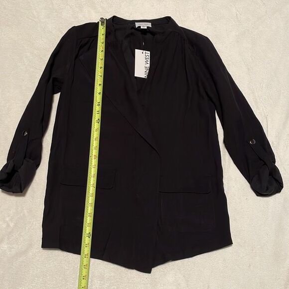 Nine West- Drapey Utility Jacket in Mineral Black- Zip Closure- Size X-S- NWT - Picture 4 of 14